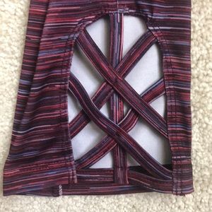 purple capri running pants